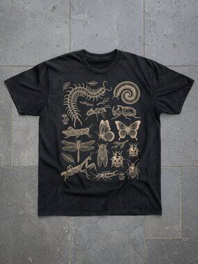 Vintage Insect Entomology Graphic Tee | Retro 90s Bug Tattoo Shirt